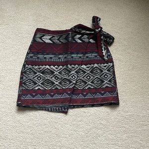 Express mini wrap skirt